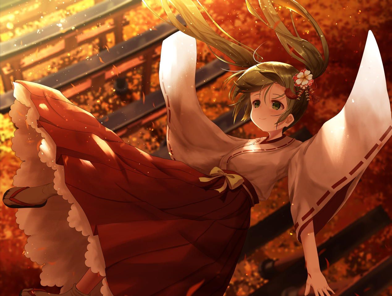 The second erotic image kudashia of the shrine maiden. 11