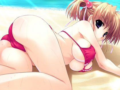 Swimsuit Girl's Pulling Picture 10