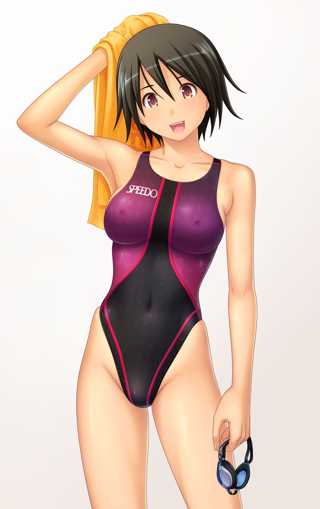 Erotic image of Pichi Pichi swimming swimsuit that makes you want to expect nipple potch 53