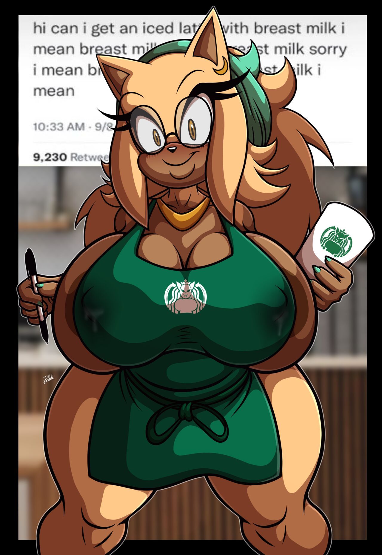 [DHX2KArtz] Desirée working at Starfucks I mean Starbucks! 1