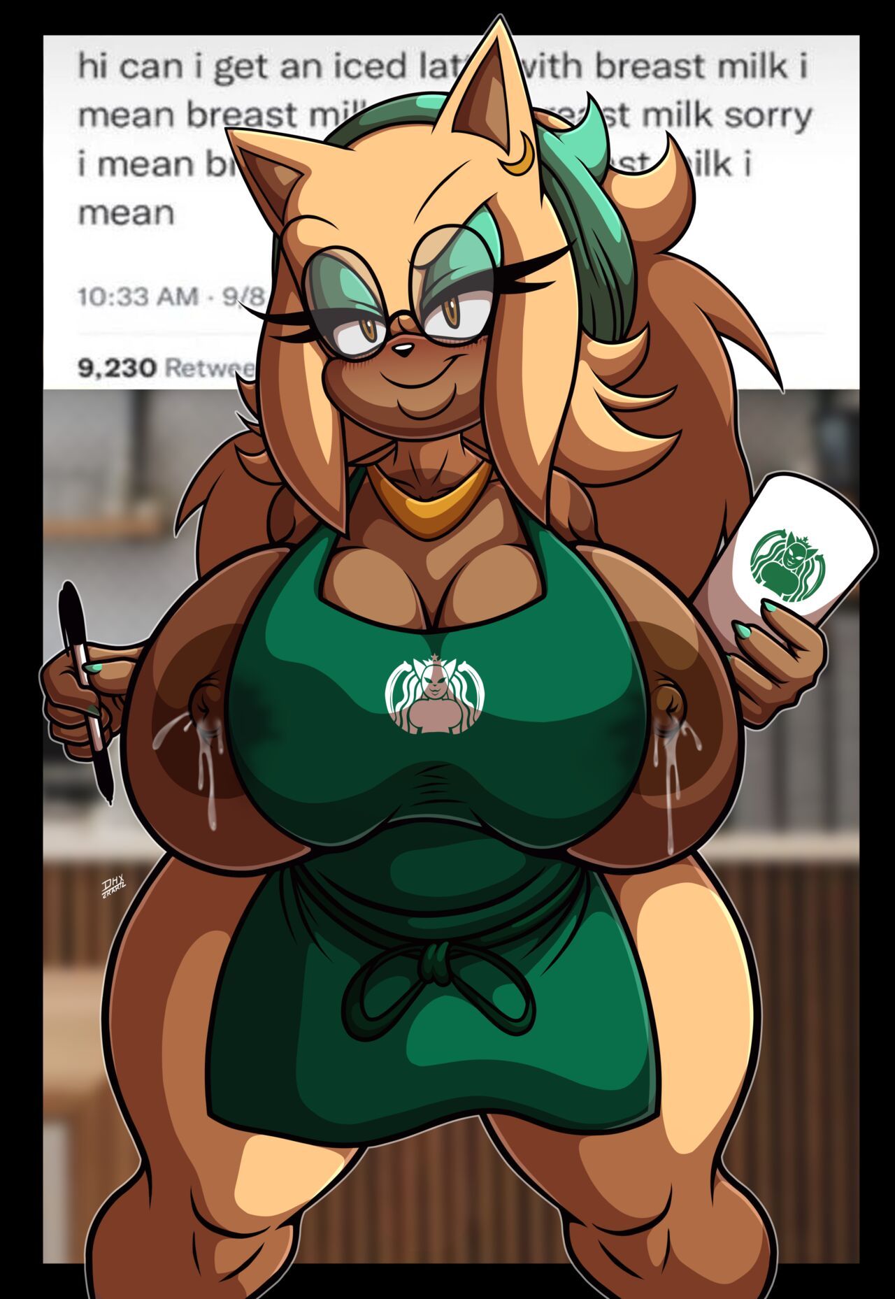 [DHX2KArtz] Desirée working at Starfucks I mean Starbucks! 5