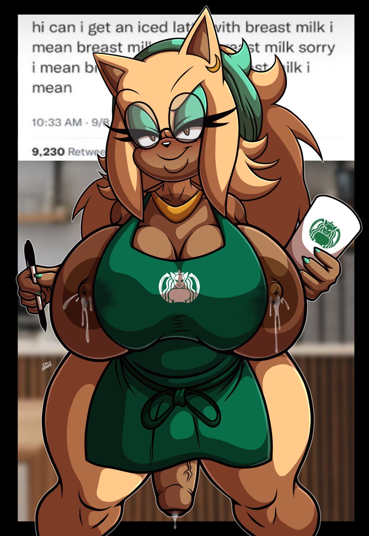 [DHX2KArtz] Desirée working at Starfucks I mean Starbucks! 9
