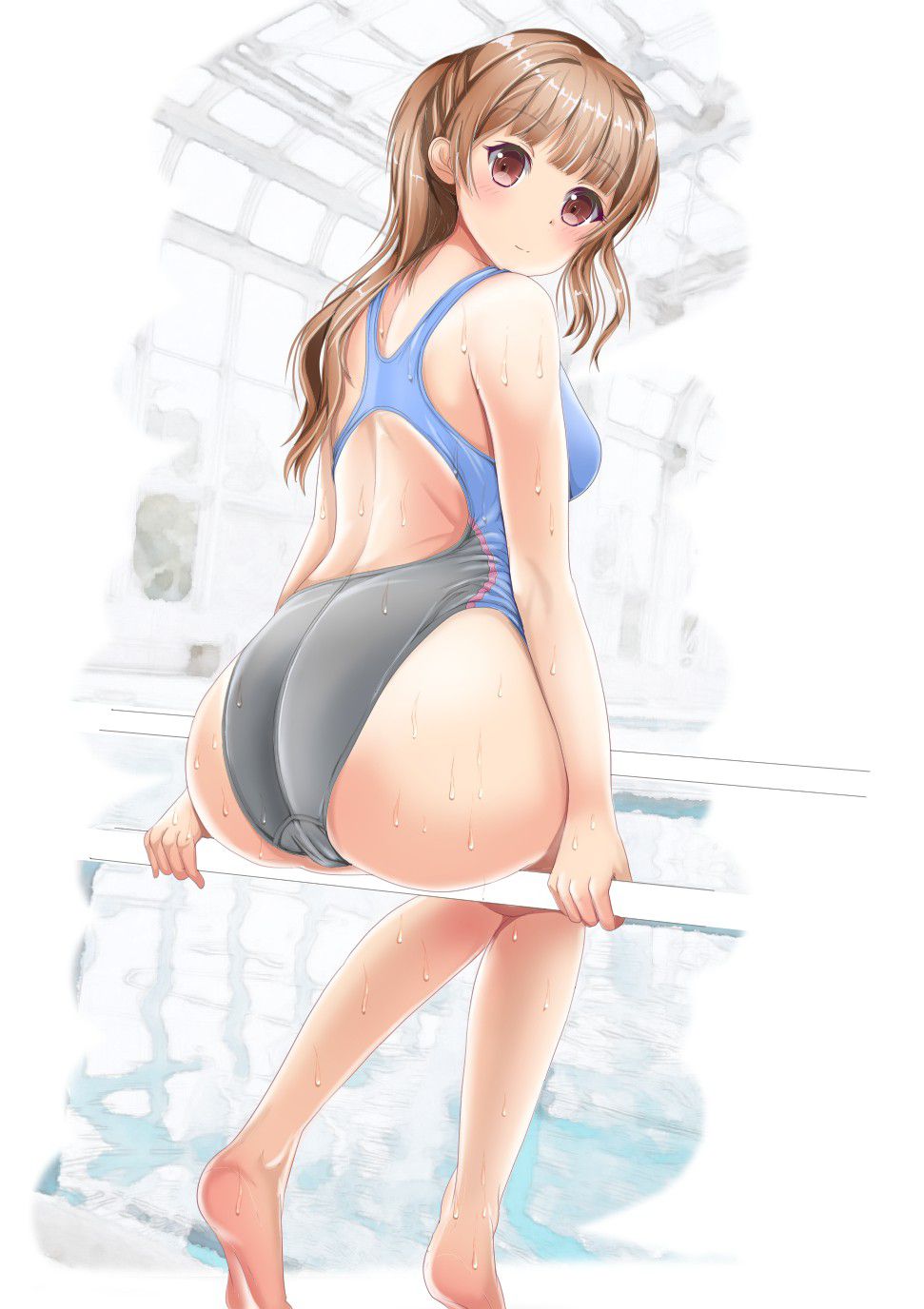 [Secondary] erotic image of the swimming swimsuit that wraps the body trained by Gachi's swimming pitch 57