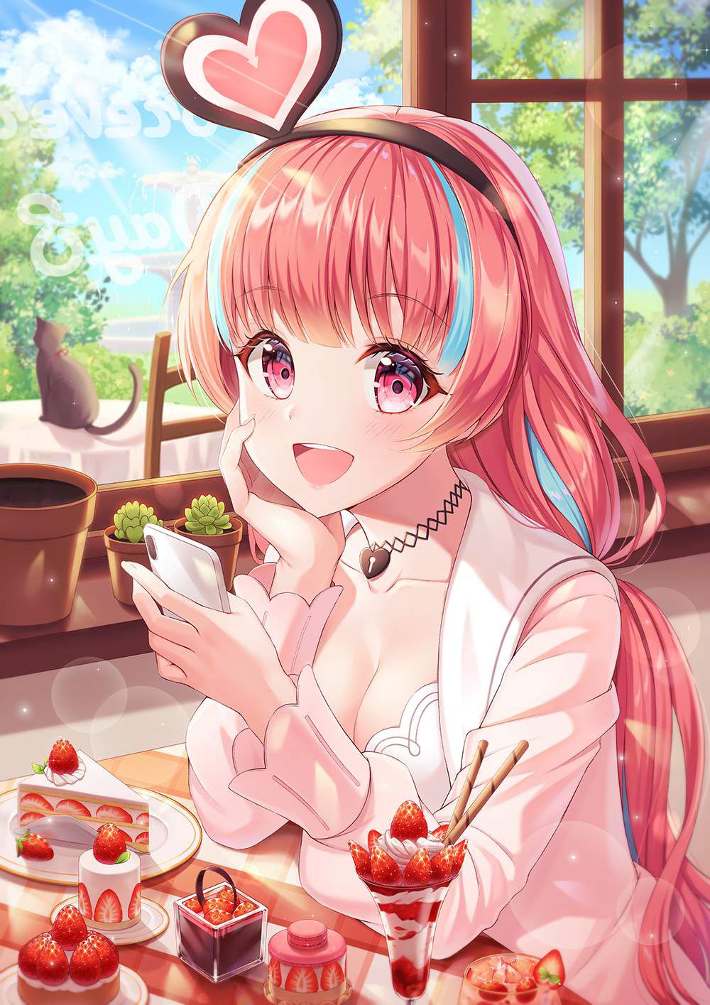 【Suipara's leftovers are a hot topic】 Secondary image of a girl who is pleased with a large amount of sweets 17