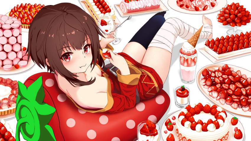 【Suipara's leftovers are a hot topic】 Secondary image of a girl who is pleased with a large amount of sweets 2