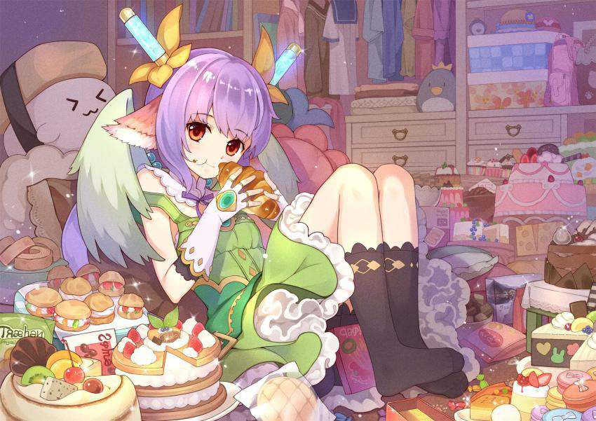 【Suipara's leftovers are a hot topic】 Secondary image of a girl who is pleased with a large amount of sweets 29