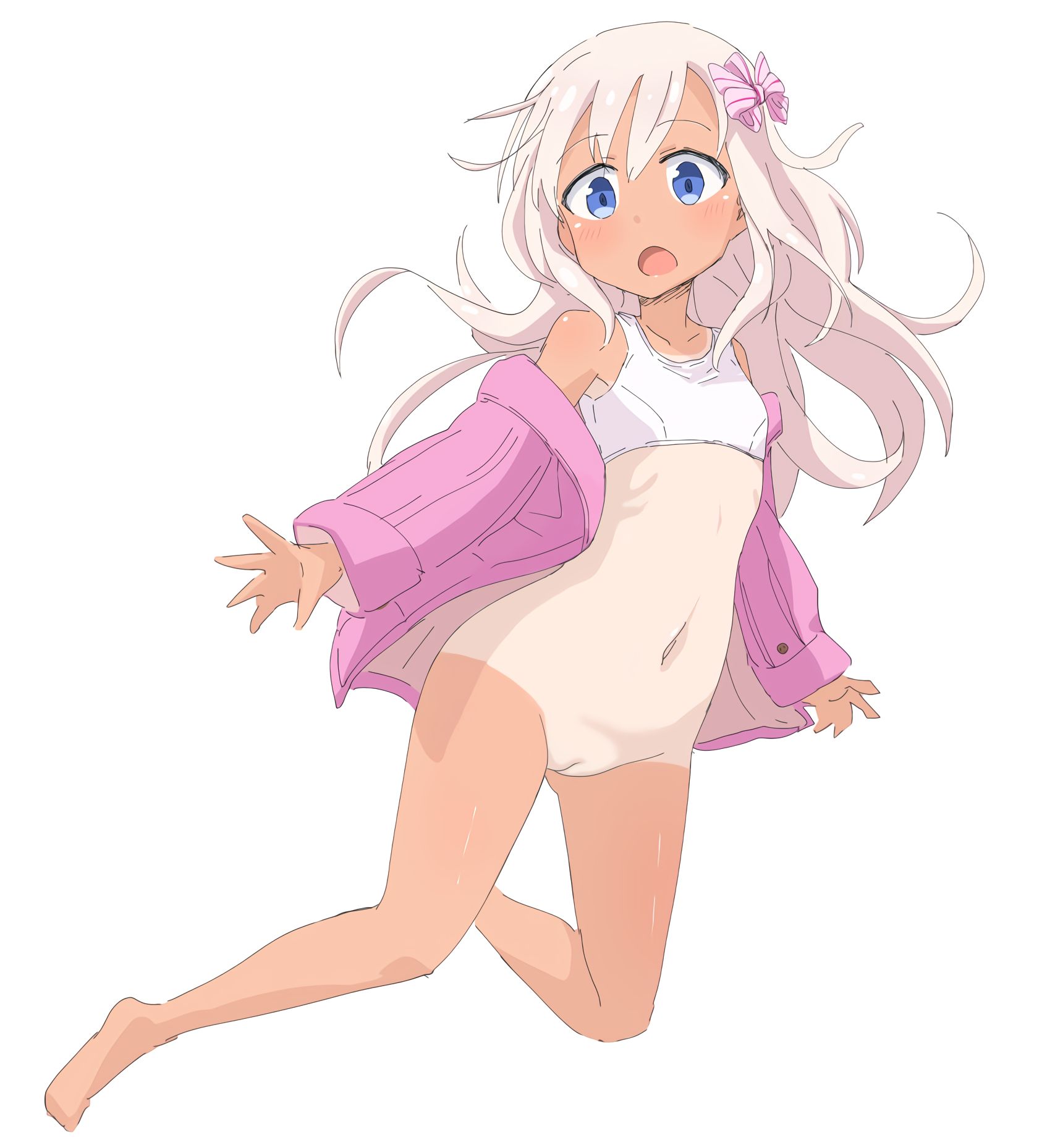 【Bottomless Lori Girl】 Secondary erotic image of a secondary loli girl with no pan bottomless and a full-out figure of the lower body loli manko is etched 18