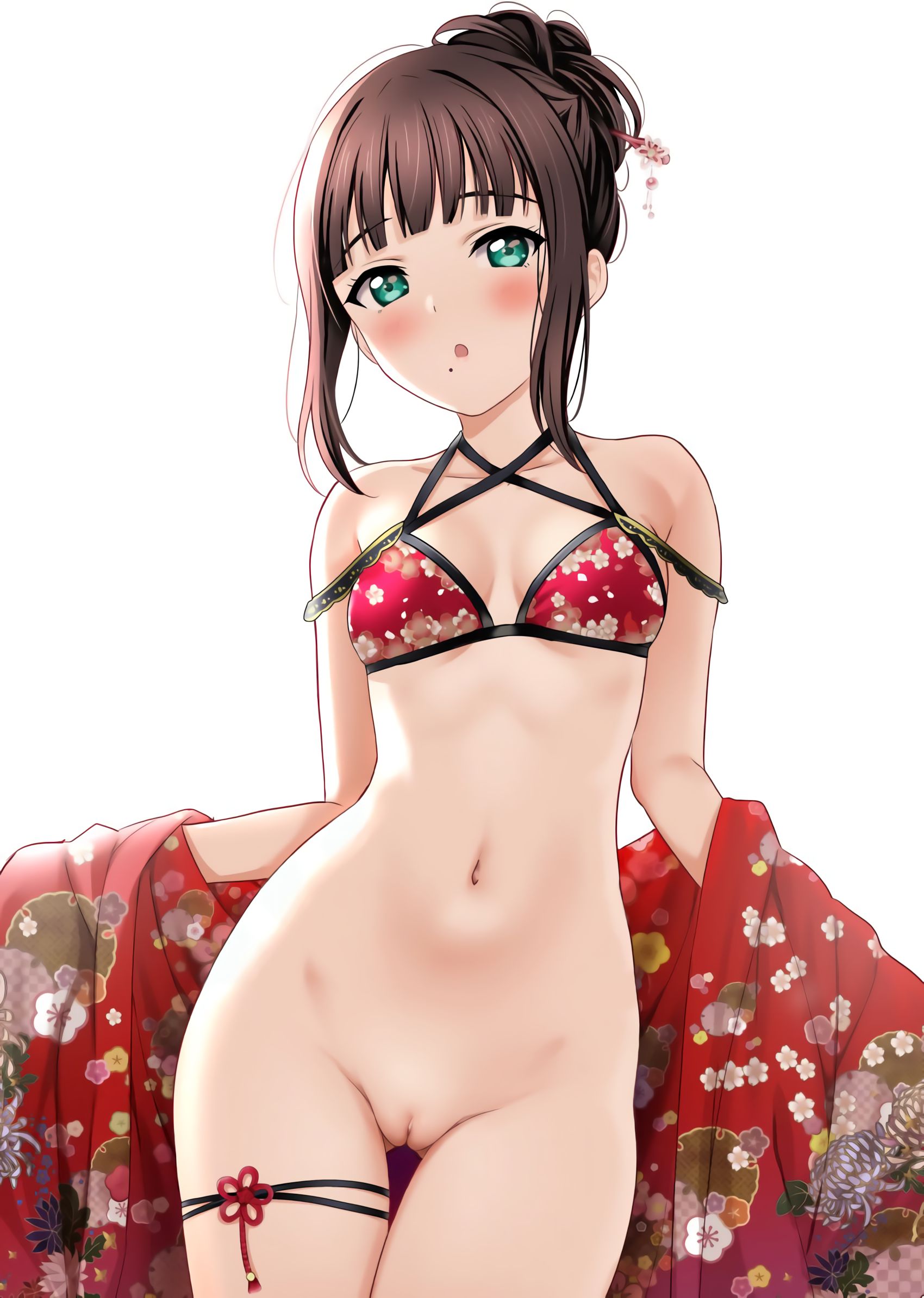 【Bottomless Lori Girl】 Secondary erotic image of a secondary loli girl with no pan bottomless and a full-out figure of the lower body loli manko is etched 34