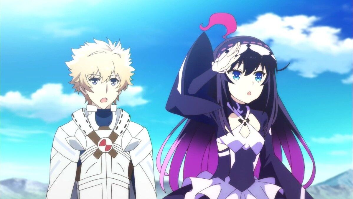 "Infinite Dendrogram" 2 episodes, Babylon-chan Magi Enma w Nemesis-chan eating too much Warota w 4