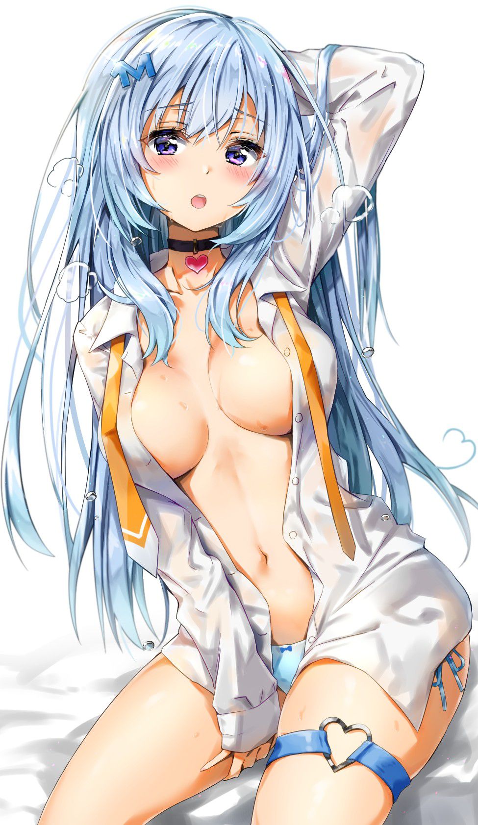 [Secondary] erotic image of a cute girl with blue hair 11