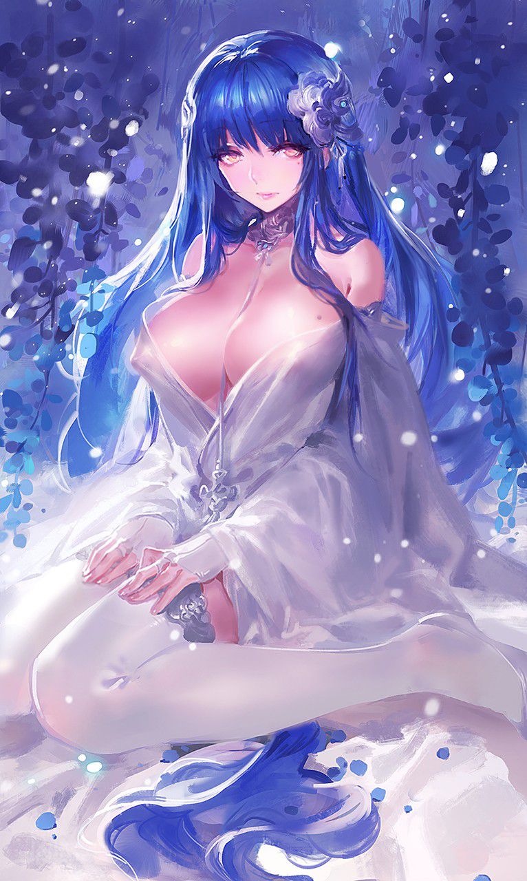 [Secondary] erotic image of a cute girl with blue hair 15