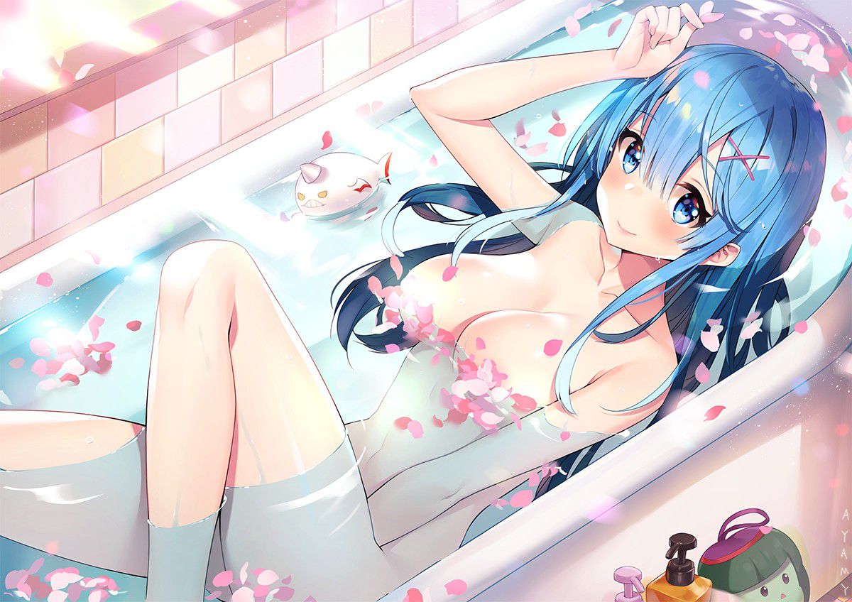 [Secondary] erotic image of a cute girl with blue hair 17