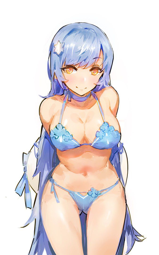 [Secondary] erotic image of a cute girl with blue hair 2