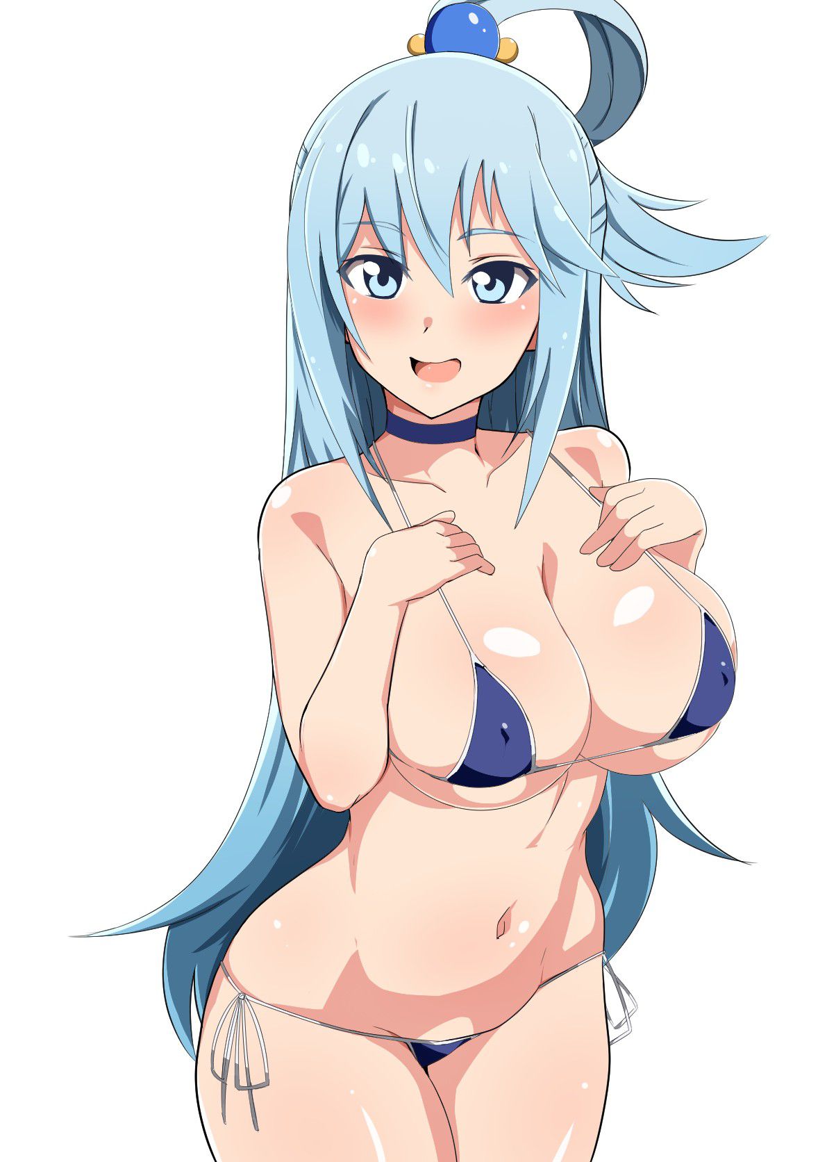 [Secondary] erotic image of a cute girl with blue hair 22