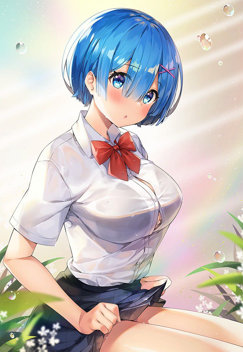 [Secondary] erotic image of a cute girl with blue hair 26