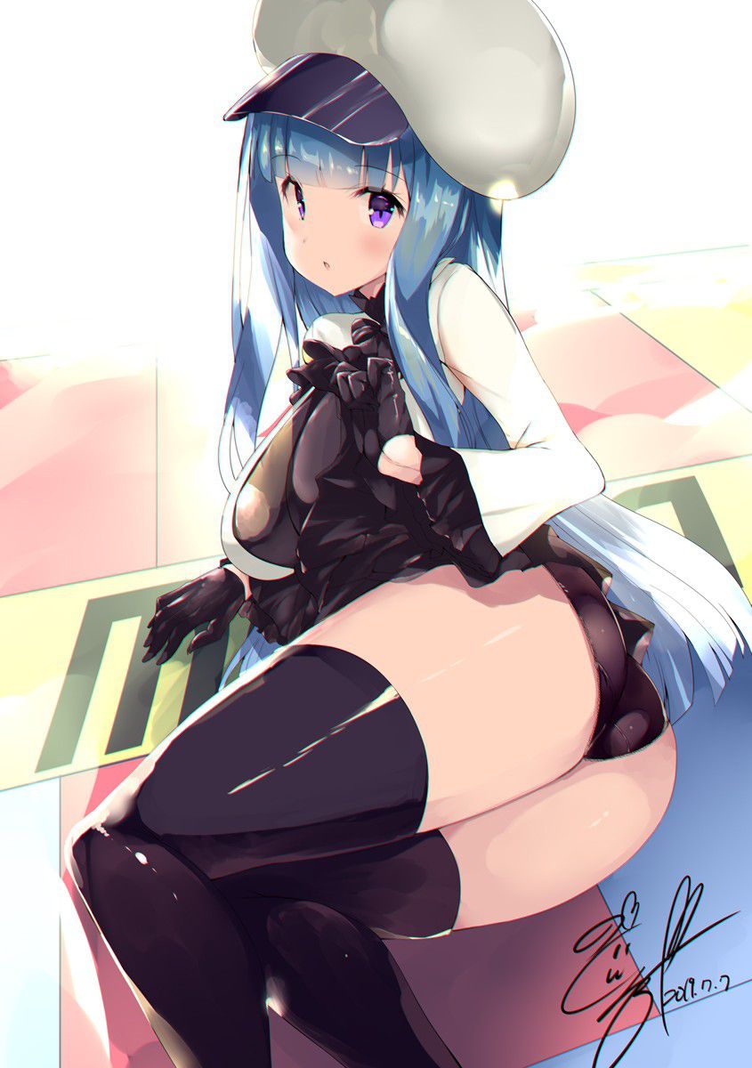 [Secondary] erotic image of a cute girl with blue hair 30