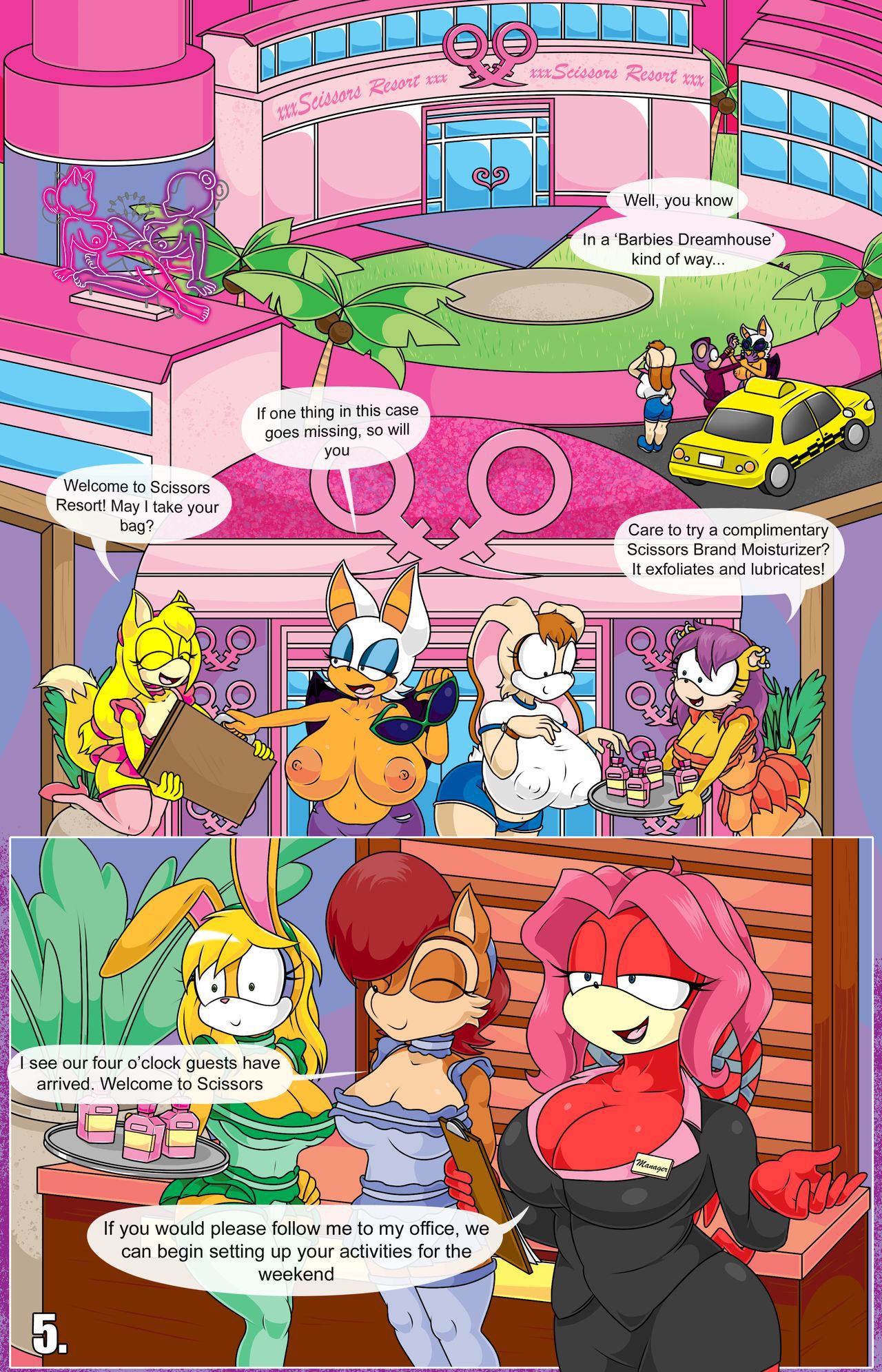[TinyDevilHorns] Rouge and Vanilla in: Scissors Resort (Sonic The Hedgehog) 7