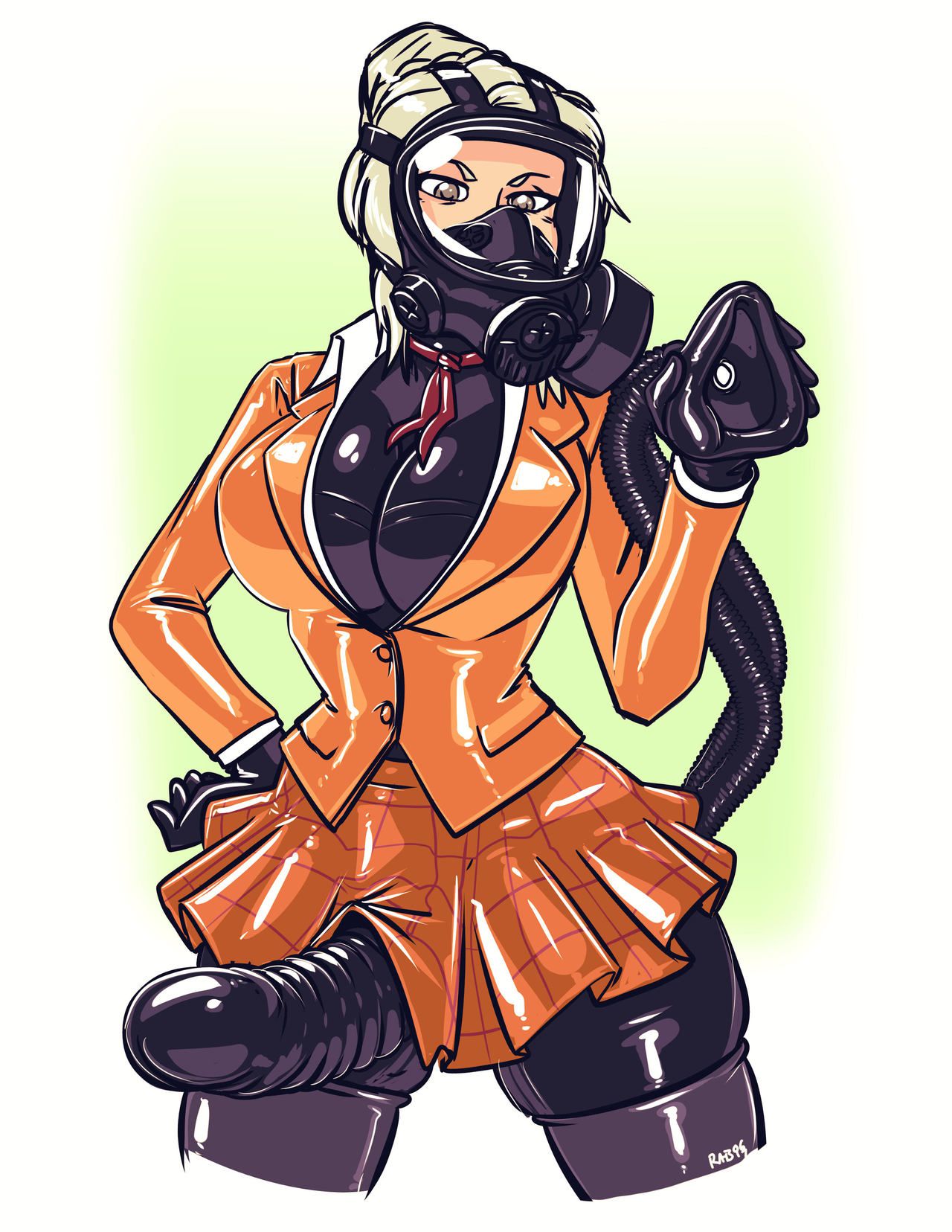 Breath Latex through Gasmask 51