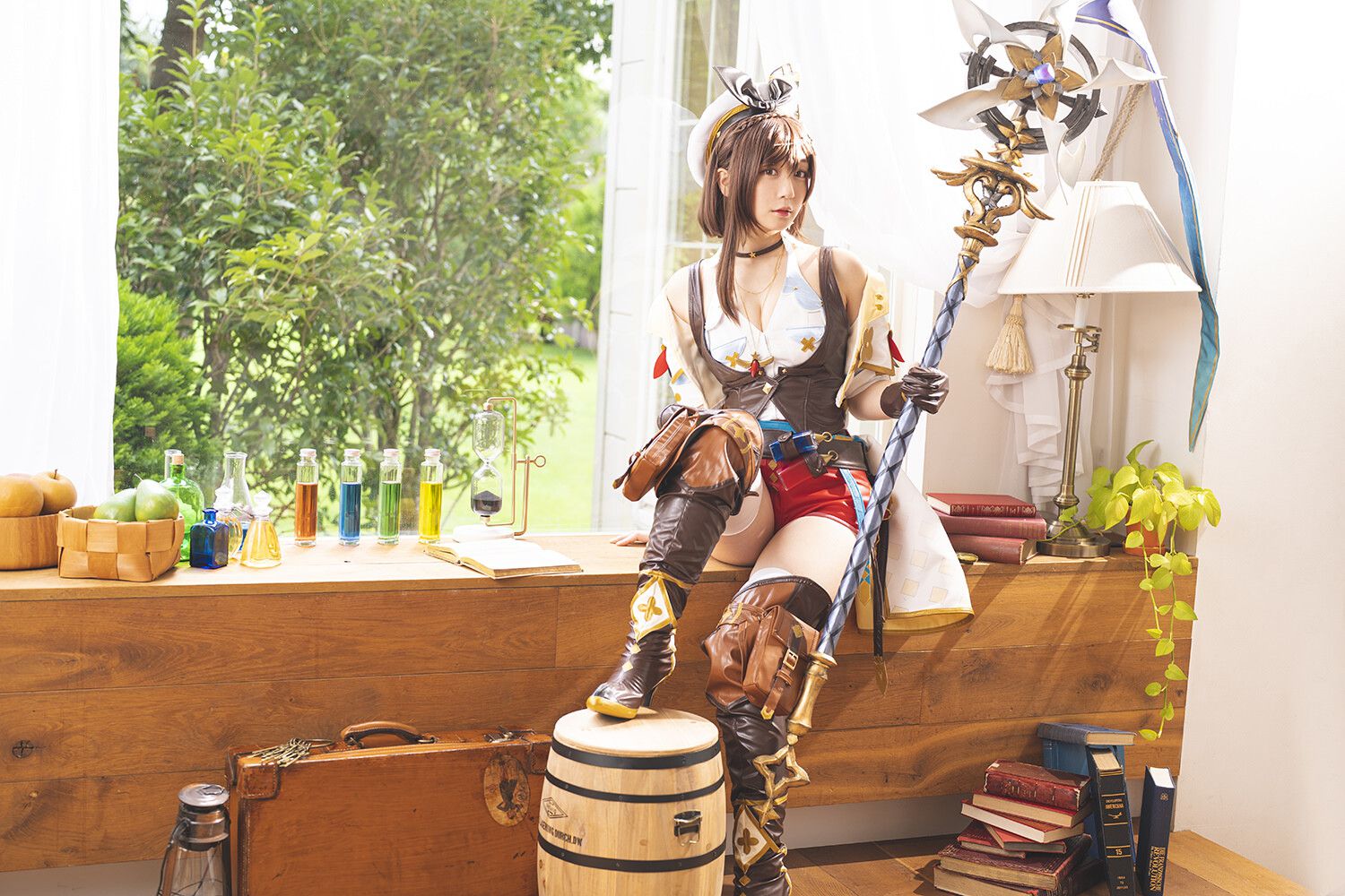 "Raiza's Atelier 3" Moe Iori's new Lysa erotic costume reproduced whiplash cosplay photo 3