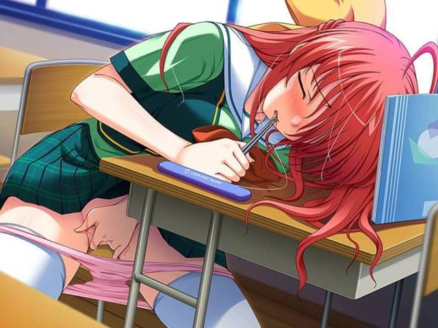 [Secondary] erotic image of a girl masturbating under a desk that looks full yacan from the teacher even if it is not found to a friend 22