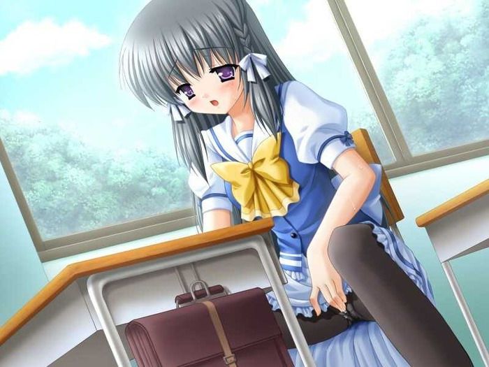 [Secondary] erotic image of a girl masturbating under a desk that looks full yacan from the teacher even if it is not found to a friend 37