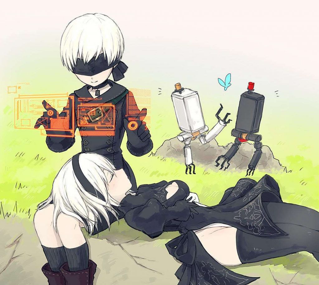 Love the secondary erotic images of NieR Automata. 9