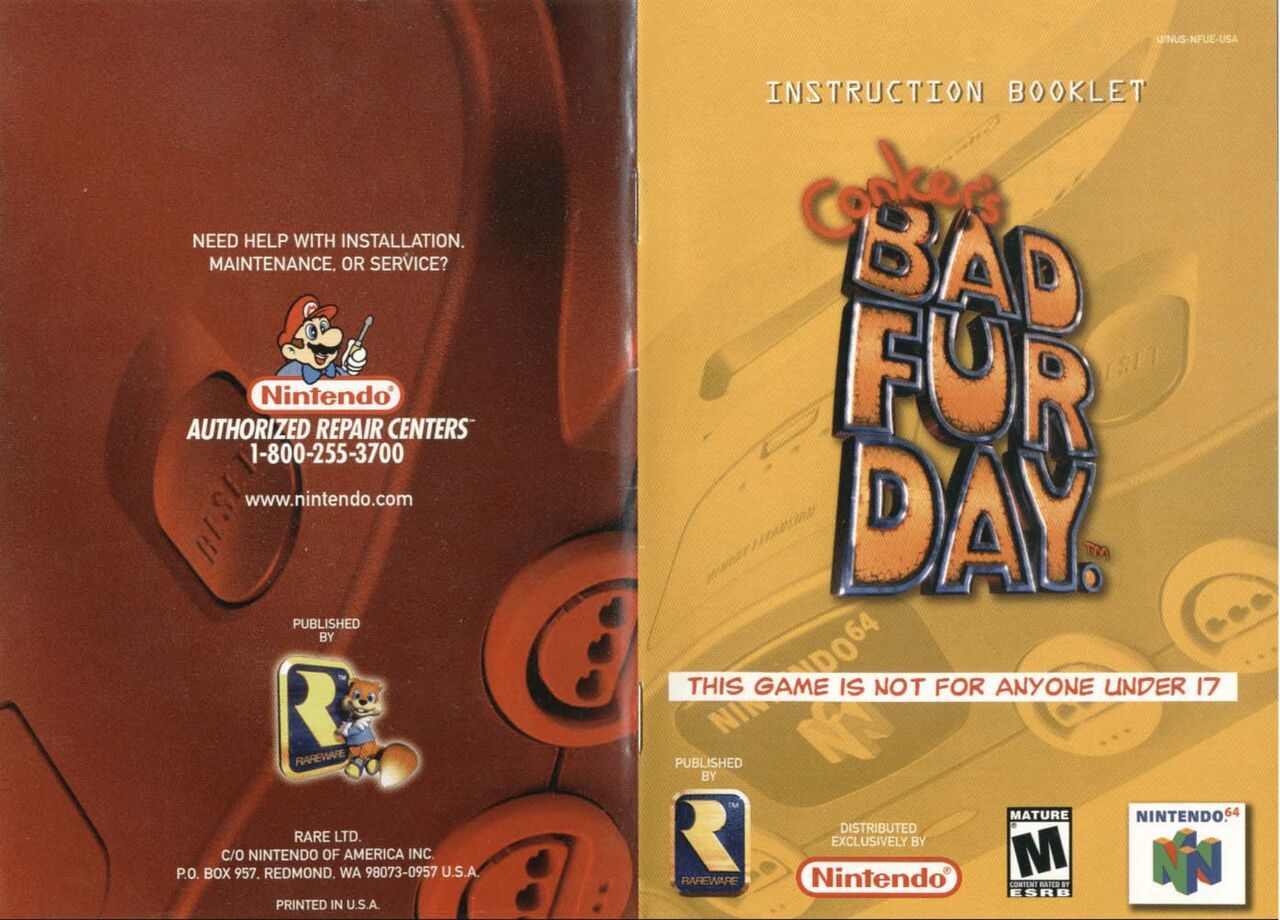 Conker's Bad Fur Day (N64) - game manual 1