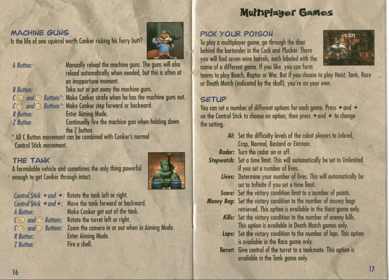 Conker's Bad Fur Day (N64) - game manual 10