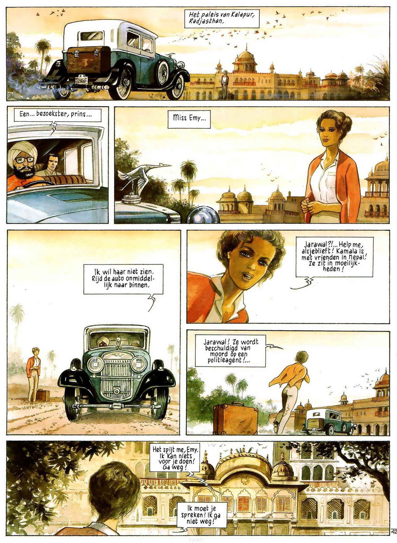 India Dreams - 03 - In De Schaduw Van De Bougainvilles (Dutch) Engelstalige en Duitse strips die op deze site staan, hier is de Nederlandse uitgave! 44