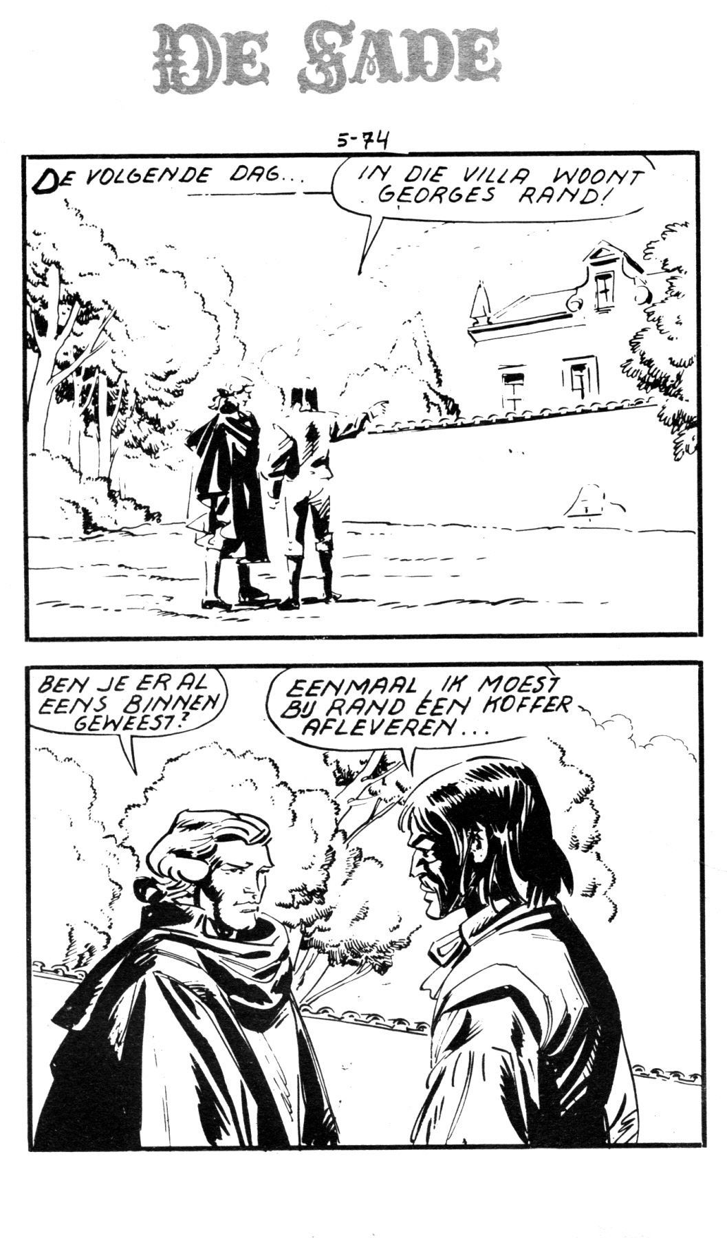 De Parmezaanse (Dutch) In 5 series...53 Nog niet geplaatste strips uit de "De Sade" serie 75