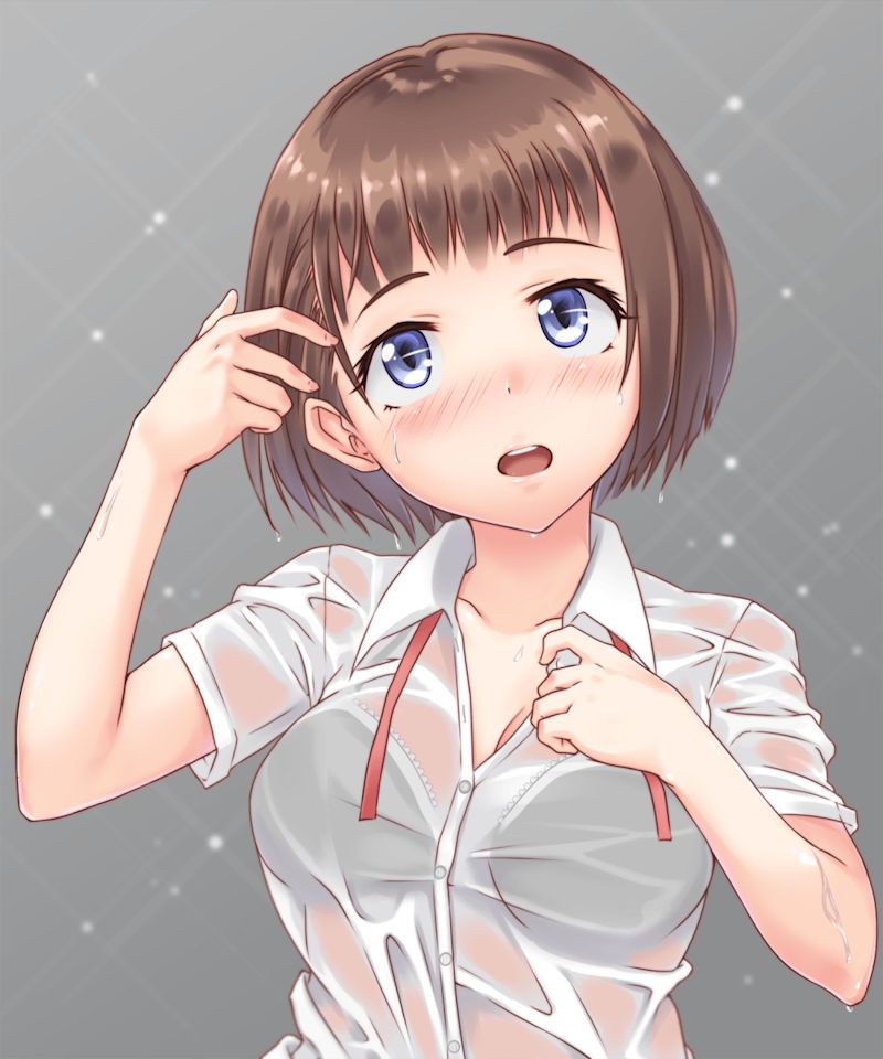[Secondary] erotic image of a high school girl whose uniform is drenched in sudden rain and has become squeadays to the bra 1