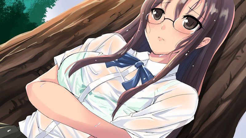 [Secondary] erotic image of a high school girl whose uniform is drenched in sudden rain and has become squeadays to the bra 22