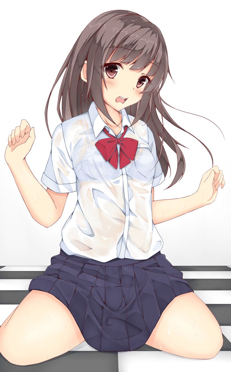 [Secondary] erotic image of a high school girl whose uniform is drenched in sudden rain and has become squeadays to the bra 26
