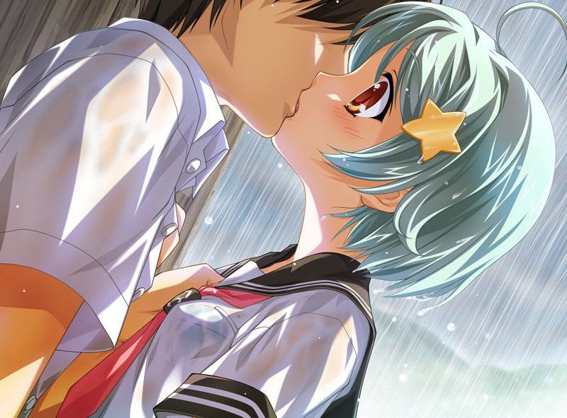 [Secondary] erotic image of a high school girl whose uniform is drenched in sudden rain and has become squeadays to the bra 32