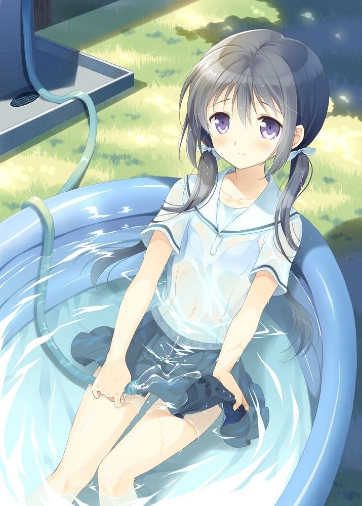 [Secondary] erotic image of a high school girl whose uniform is drenched in sudden rain and has become squeadays to the bra 4