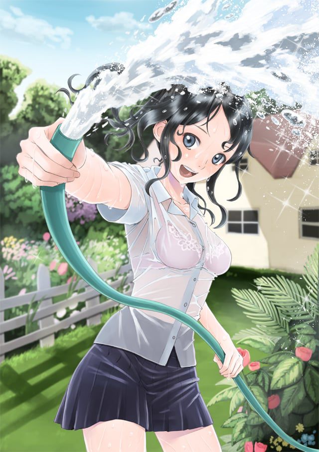 [Secondary] erotic image of a high school girl whose uniform is drenched in sudden rain and has become squeadays to the bra 44