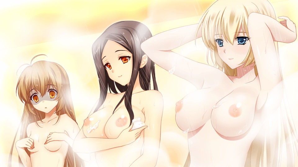 Cute two-dimensional image of a bath and a hot spring. 3