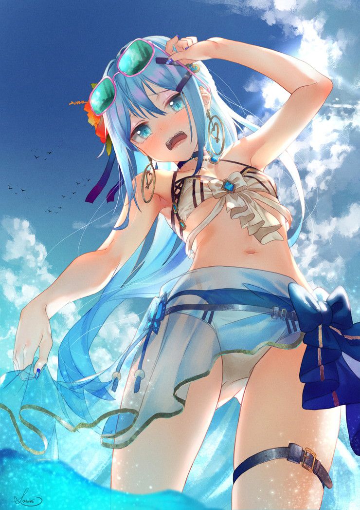 [100 sheets] 2019 summer is also over, so the second image of the sea and swimsuit beautiful girl is a secondary image-paying sle 58