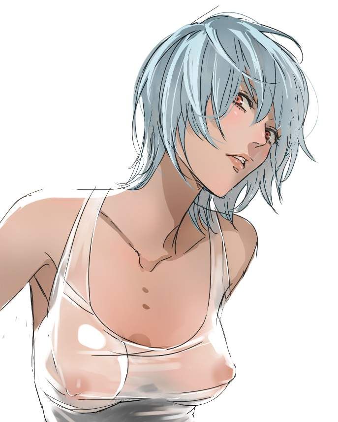 [Naturally nipple is transparent] secondary erotic image of no bra white tank top 17