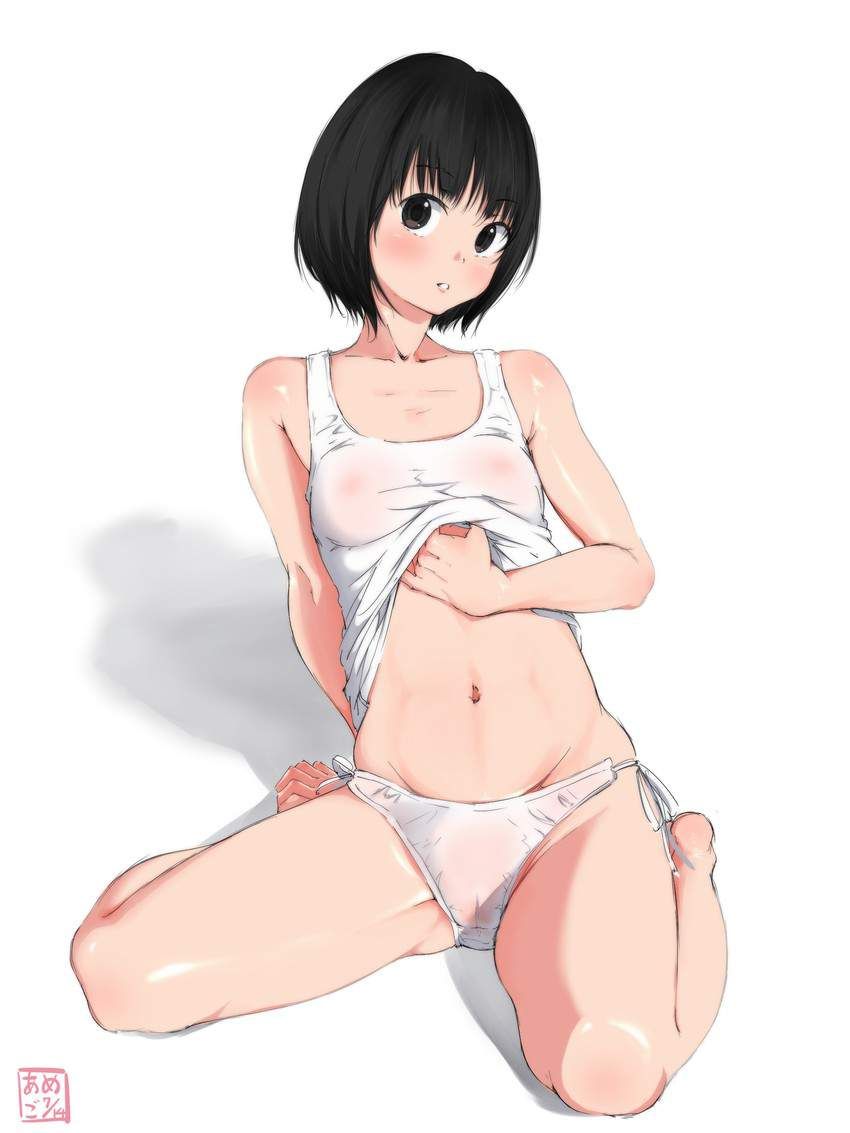 [Naturally nipple is transparent] secondary erotic image of no bra white tank top 22