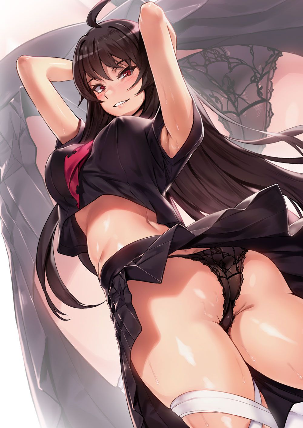 [2nd] Secondary erotic image of the girl who wore black underwear that will look more sexy [black underwear] 12