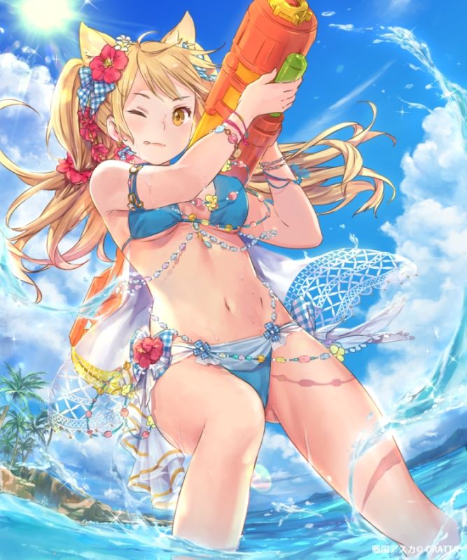 Pupi-yupi-pupi-up Image of a second girl in a bathing suit with a water gun 1