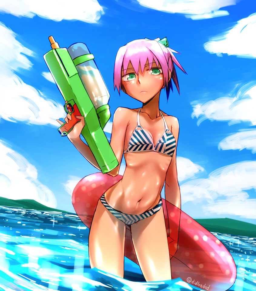 Pupi-yupi-pupi-up Image of a second girl in a bathing suit with a water gun 19