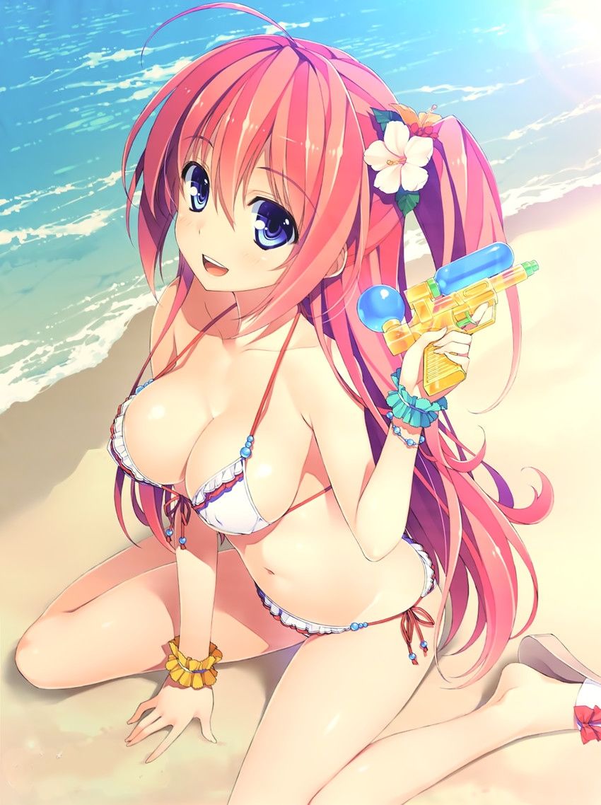 Pupi-yupi-pupi-up Image of a second girl in a bathing suit with a water gun 2