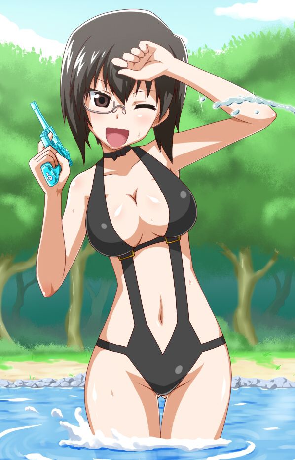 Pupi-yupi-pupi-up Image of a second girl in a bathing suit with a water gun 27