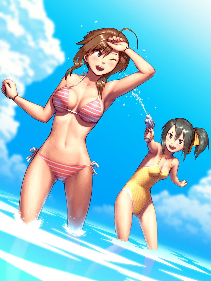 Pupi-yupi-pupi-up Image of a second girl in a bathing suit with a water gun 30