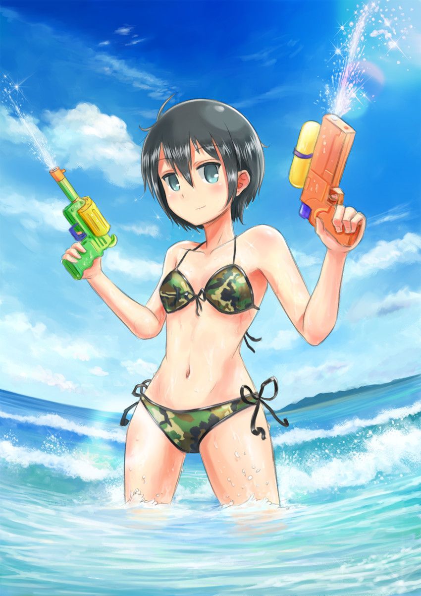 Pupi-yupi-pupi-up Image of a second girl in a bathing suit with a water gun 31