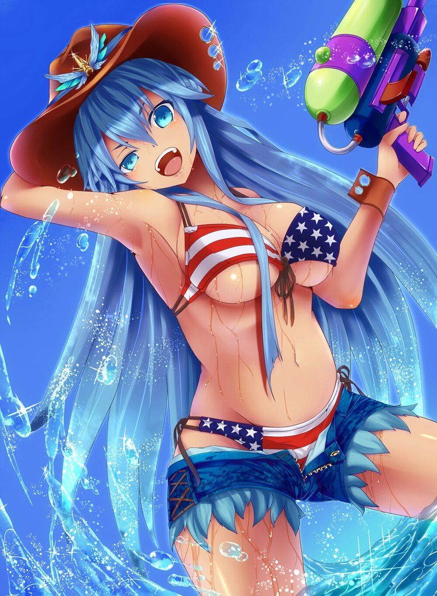 Pupi-yupi-pupi-up Image of a second girl in a bathing suit with a water gun 33