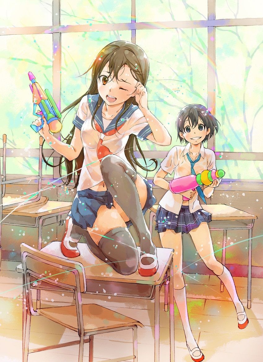 Pupi-yupi-pupi-up Image of a second girl in a bathing suit with a water gun 4