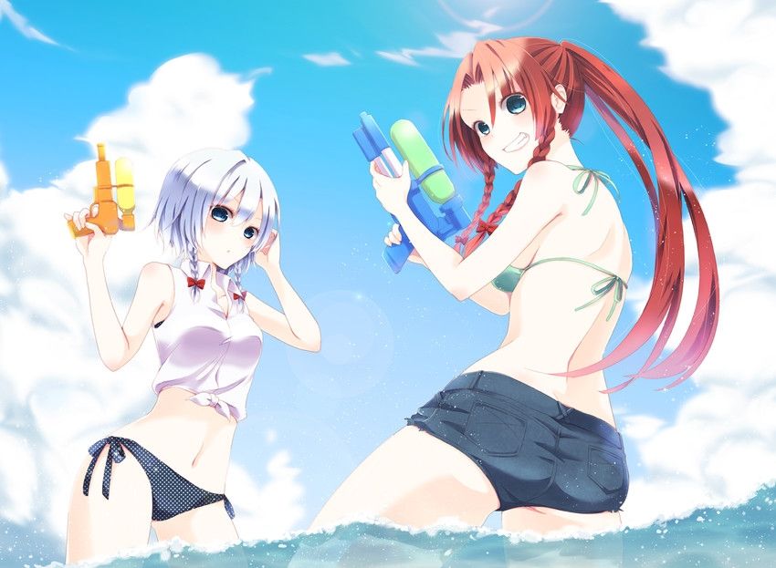 Pupi-yupi-pupi-up Image of a second girl in a bathing suit with a water gun 6